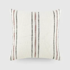 Casual Comfort Framed Stripe Yarn Dyed Square Throw Pillow