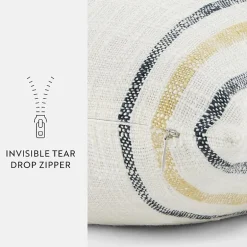 Casual Comfort Framed Stripe Yarn Dyed Square Throw Pillow