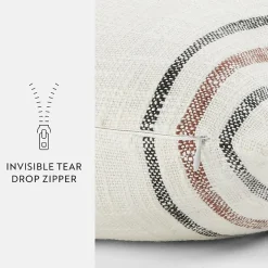 Casual Comfort Framed Stripe Yarn Dyed Square Throw Pillow