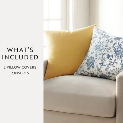 Casual Comfort Jacobean Floral 2-pc. Square Throw Pillow Set