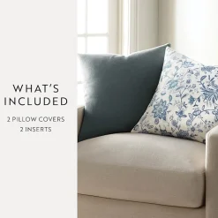 Casual Comfort Jacobean Floral 2-pc. Square Throw Pillow Set