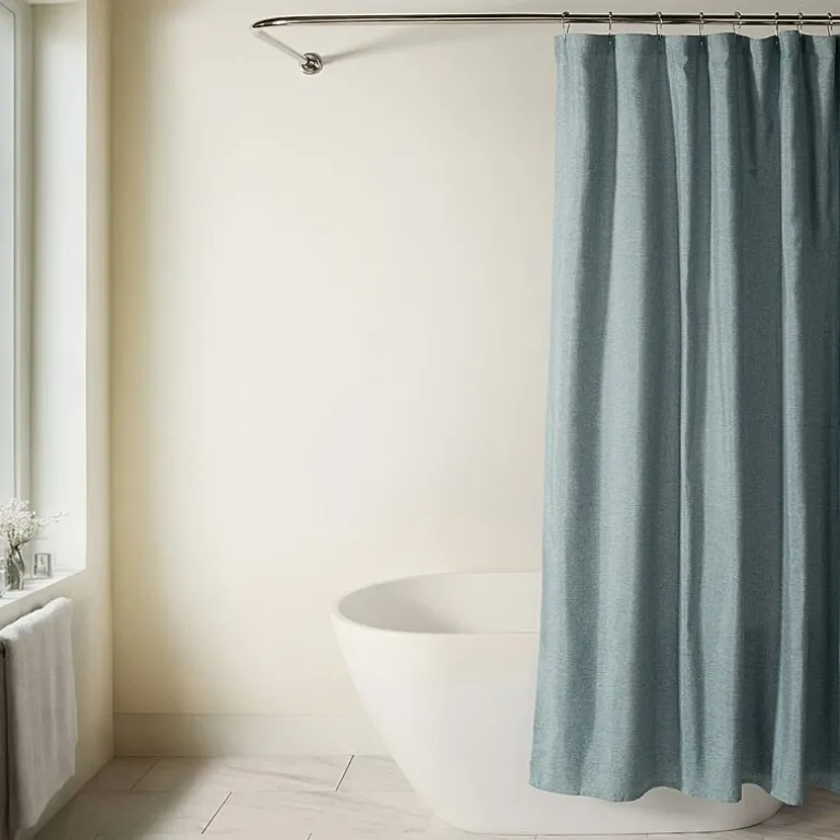 Casual Comfort Linen-Look Solid Shower Curtain