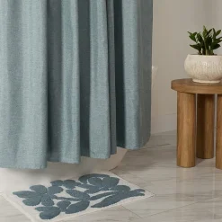 Casual Comfort Linen-Look Solid Shower Curtain
