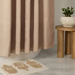 Casual Comfort Linen-Look Solid Shower Curtain