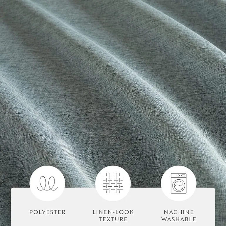 Casual Comfort Linen-Look Solid Shower Curtain