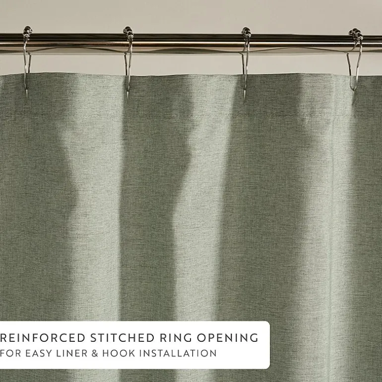 Casual Comfort Linen-Look Solid Shower Curtain