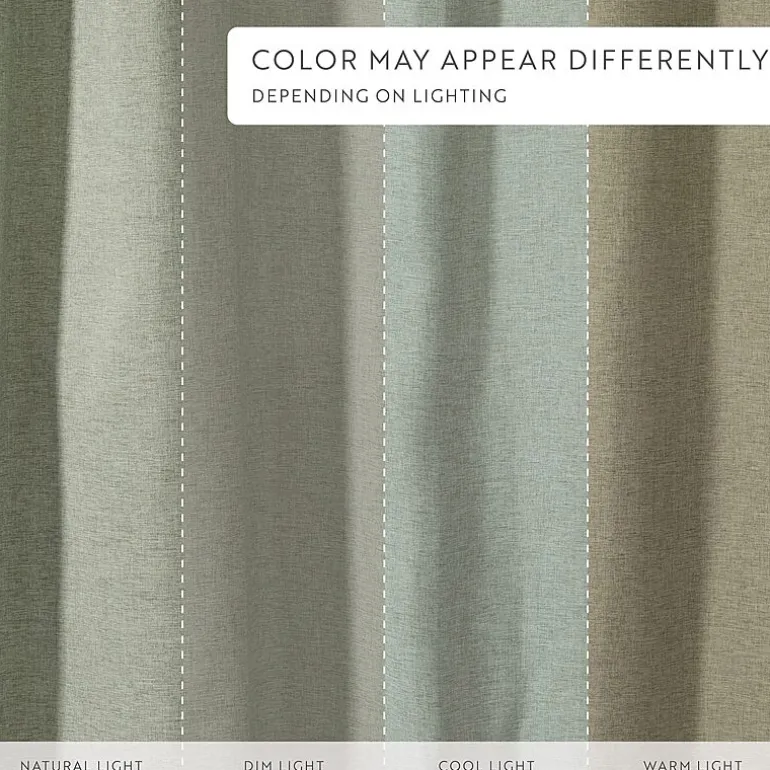 Casual Comfort Linen-Look Solid Shower Curtain