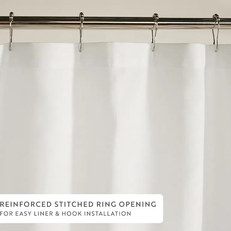 Casual Comfort Linen-Look Solid Shower Curtain