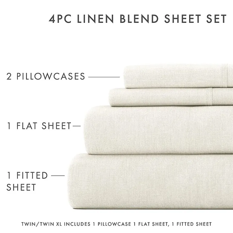 Casual Comfort Linen Rayon From Bamboo Deep Pocket Sheet Set