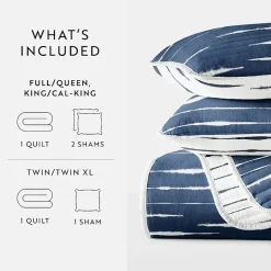 Casual Comfort Lines REVERSIBLE Quilt Set