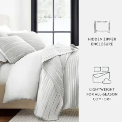 Casual Comfort Lines REVERSIBLE Quilt Set