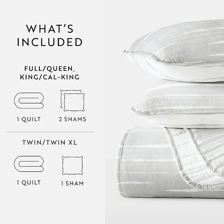 Casual Comfort Lines REVERSIBLE Quilt Set