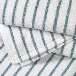 Casual Comfort 4-Pack Cabana Stripe Beach Pool Towels - 100% Absorbent Cotton, 35 X 65
