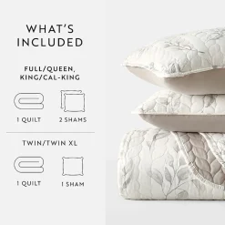 Casual Comfort Pattern Reversible Contemporary Lightweight 3 Pc. Quilt Set