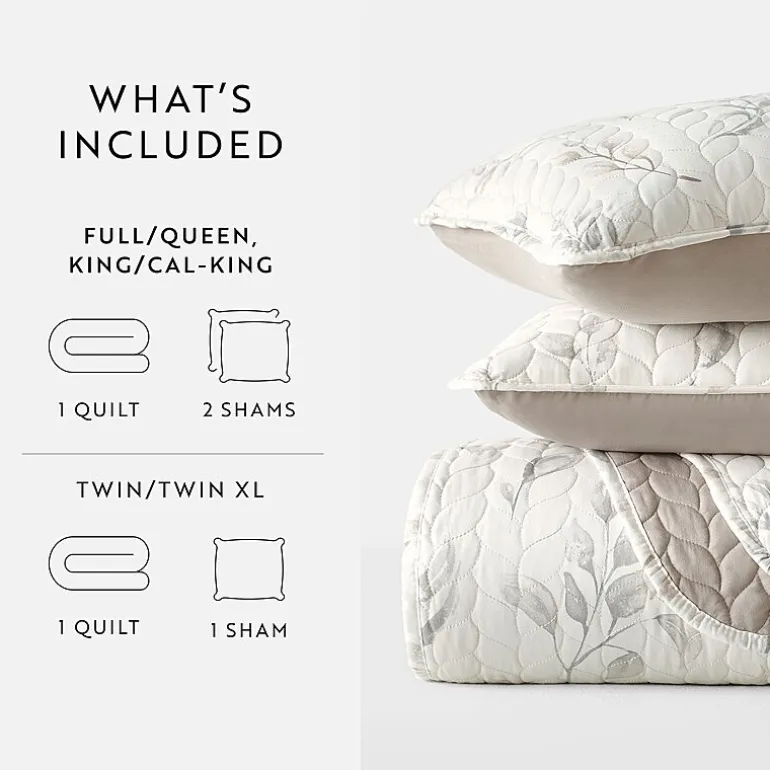 Casual Comfort Pattern Reversible Contemporary Lightweight 3 Pc. Quilt Set