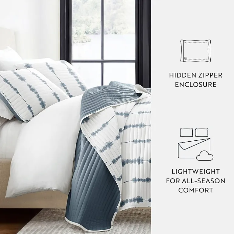 Casual Comfort Pattern Reversible Contemporary Lightweight 3 Pc. Quilt Set