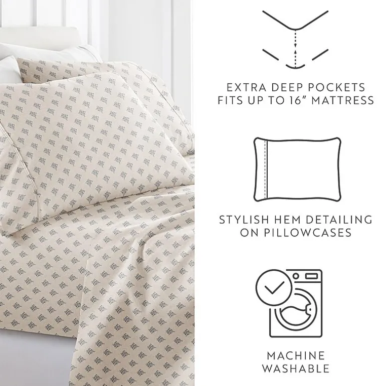 Casual Comfort 4-Pc Ultra Soft Pattern Sheet Set