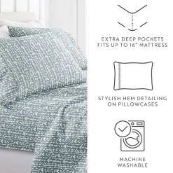 Casual Comfort 4-Pc Ultra Soft Pattern Sheet Set