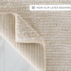 Casual Comfort Pinstripe Cotton Bath Rug