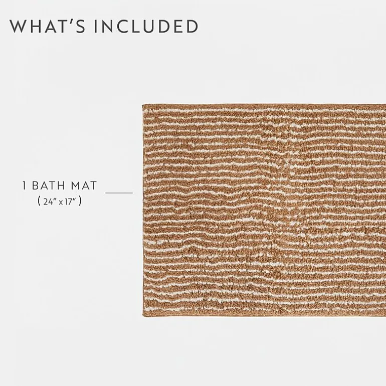 Casual Comfort Pinstripe Cotton Bath Rug