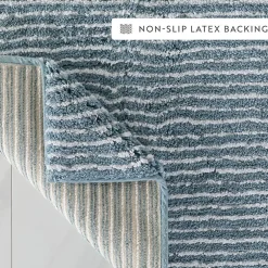 Casual Comfort Pinstripe Cotton Bath Rug
