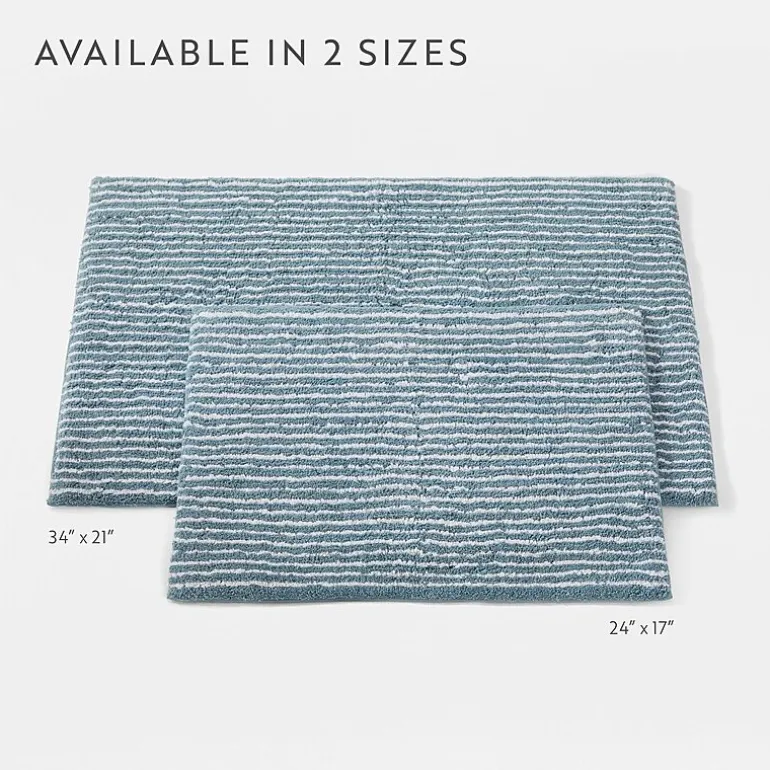 Casual Comfort Pinstripe Cotton Bath Rug