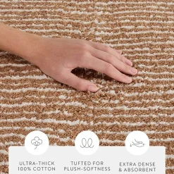 Casual Comfort Pinstripe Cotton Bath Rug