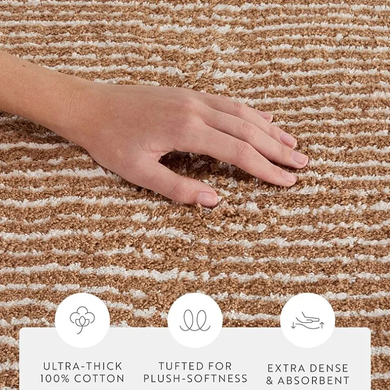 Casual Comfort Pinstripe Cotton Bath Rug