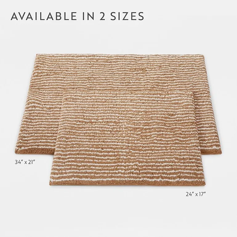 Casual Comfort Pinstripe Cotton Bath Rug