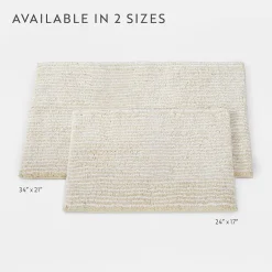 Casual Comfort Pinstripe Cotton Bath Rug