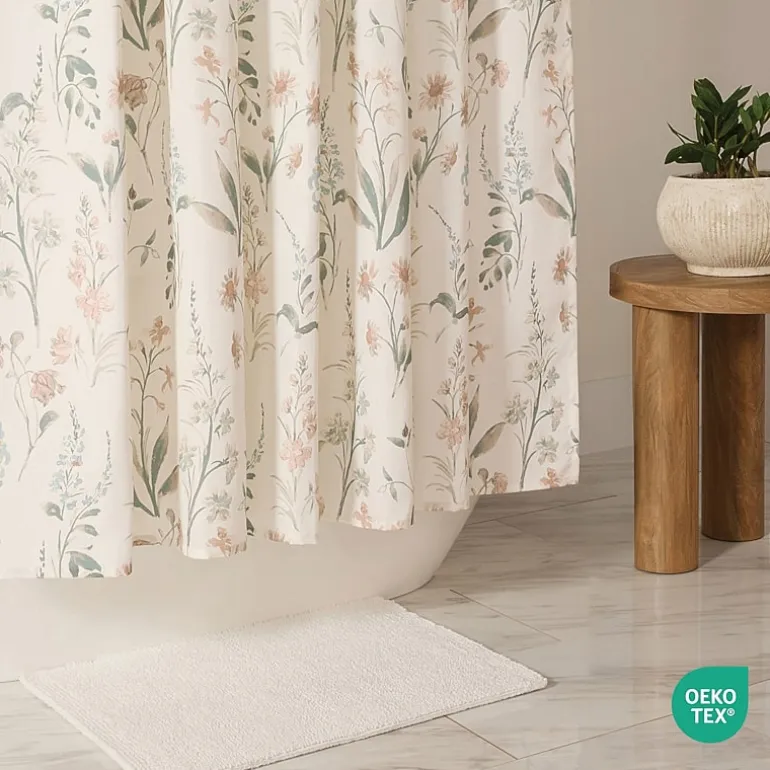 Casual Comfort Polyester Printed Shower Curtain