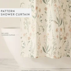 Casual Comfort Polyester Printed Shower Curtain