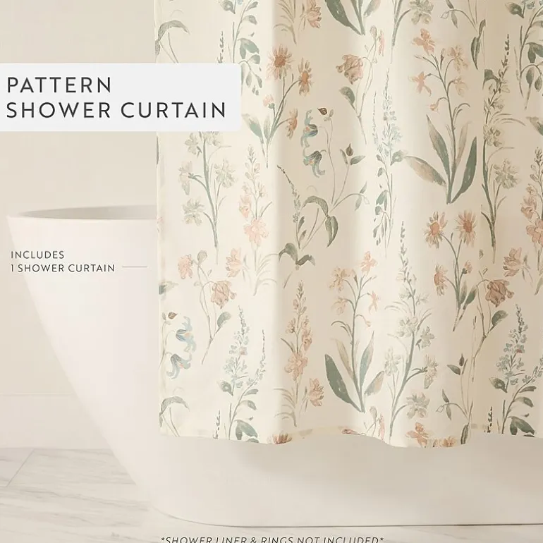 Casual Comfort Polyester Printed Shower Curtain
