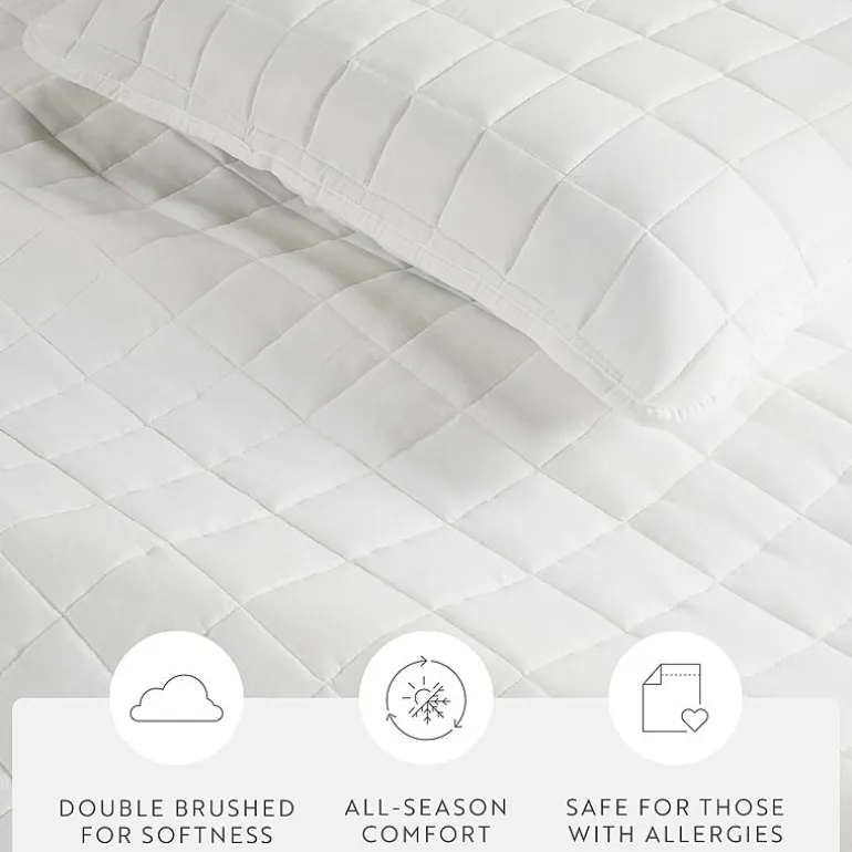Casual Comfort Premium Ultra Soft Square Pattern Quilted Coverlet Set