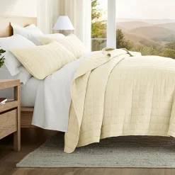 Casual Comfort Premium Ultra Soft Square Pattern Quilted Coverlet Set