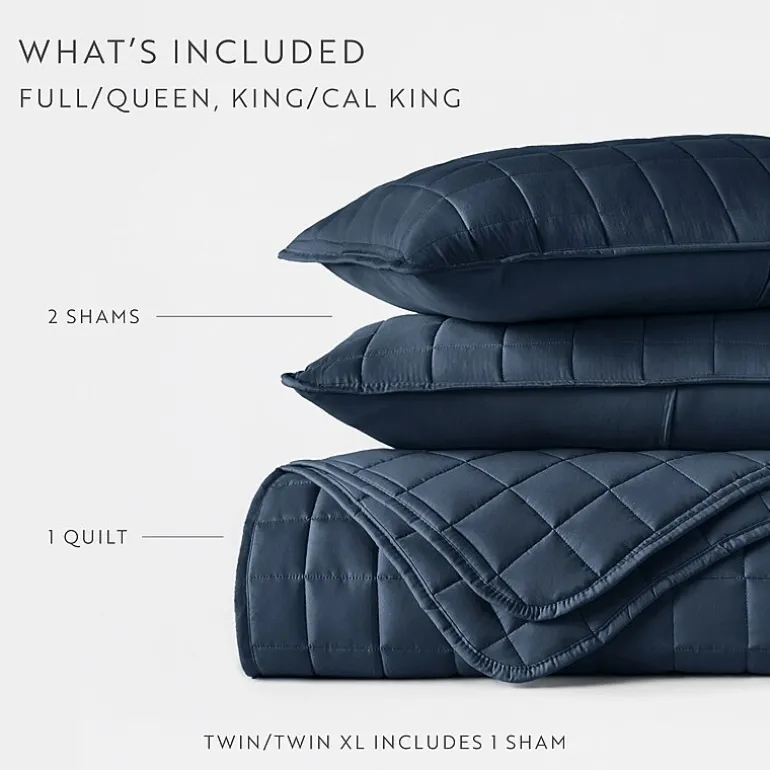 Casual Comfort Premium Ultra Soft Square Pattern Quilted Coverlet Set