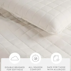 Casual Comfort Premium Ultra Soft Square Pattern Quilted Coverlet Set