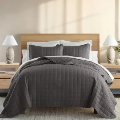 Casual Comfort Premium Ultra Soft Square Pattern Quilted Coverlet Set