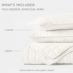 Casual Comfort Premium Ultra Soft Square Pattern Quilted Coverlet Set