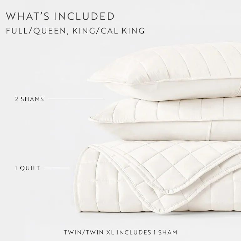 Casual Comfort Premium Ultra Soft Square Pattern Quilted Coverlet Set
