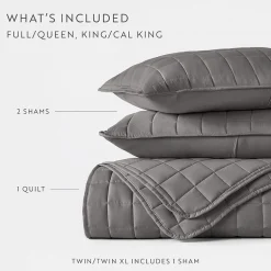 Casual Comfort Premium Ultra Soft Square Pattern Quilted Coverlet Set