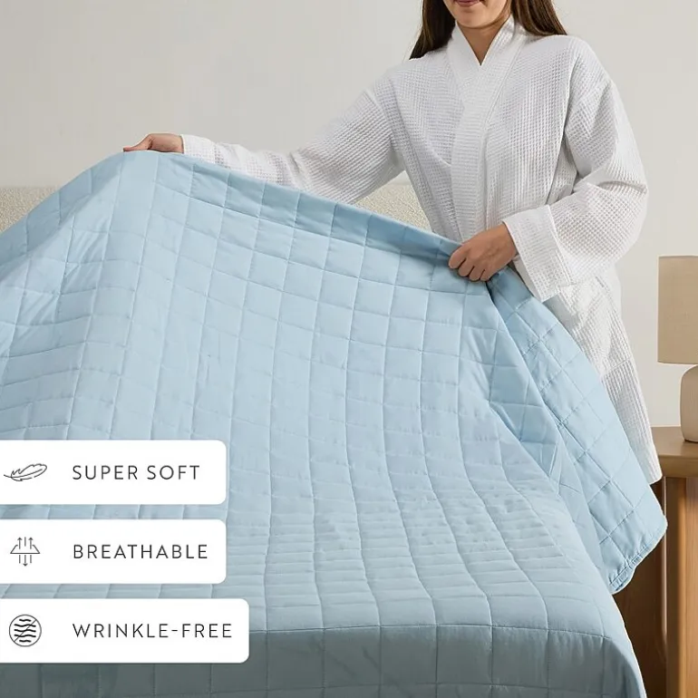 Casual Comfort Premium Ultra Soft Square Pattern Quilted Coverlet Set