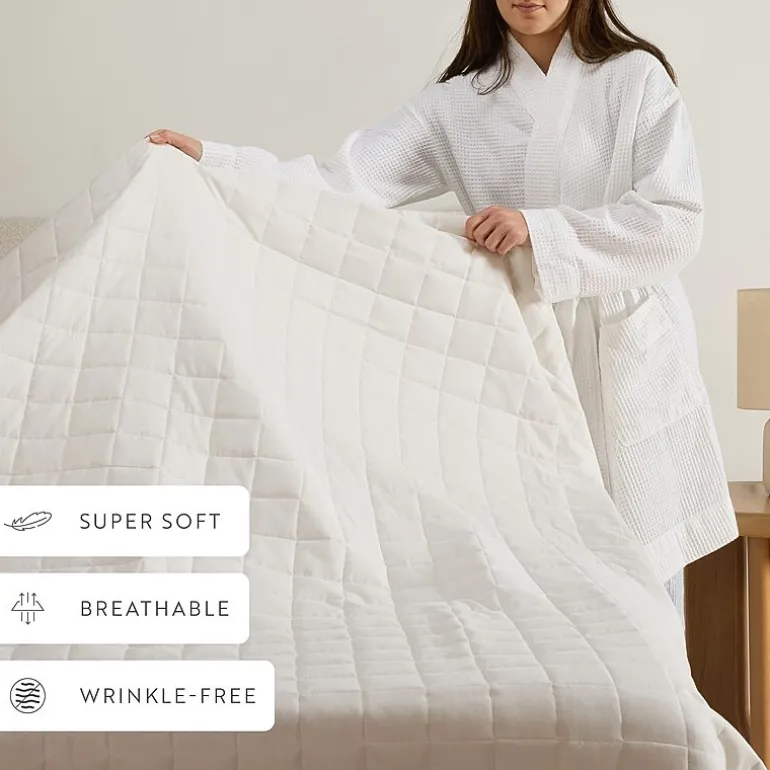 Casual Comfort Premium Ultra Soft Square Pattern Quilted Coverlet Set
