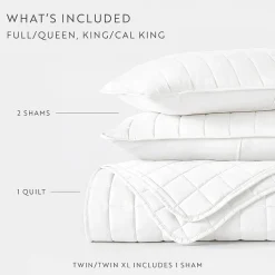 Casual Comfort Premium Ultra Soft Square Pattern Quilted Coverlet Set