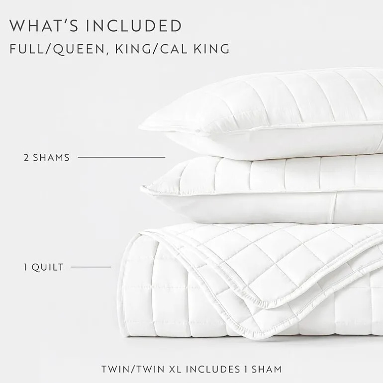 Casual Comfort Premium Ultra Soft Square Pattern Quilted Coverlet Set