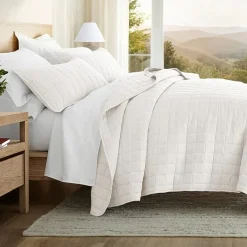 Casual Comfort Premium Ultra Soft Square Pattern Quilted Coverlet Set