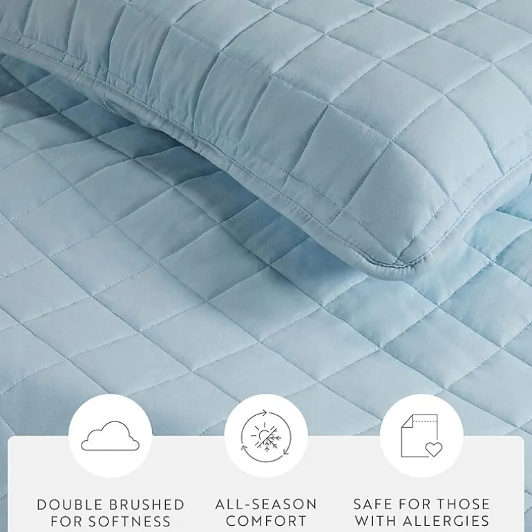 Casual Comfort Premium Ultra Soft Square Pattern Quilted Coverlet Set