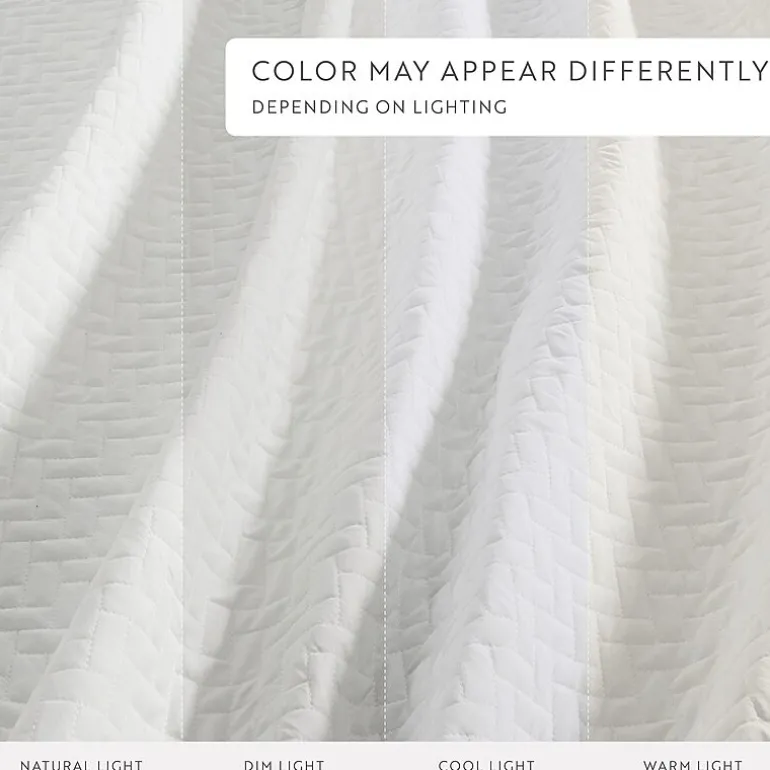 Casual Comfort Premium Ultra Soft Herringbone Pattern Quilted Coverlet Set