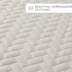 Casual Comfort Premium Ultra Soft Herringbone Pattern Quilted Coverlet Set