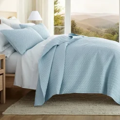 Casual Comfort Premium Ultra Soft Herringbone Pattern Quilted Coverlet Set